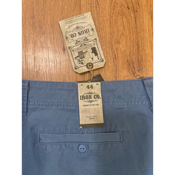 Iron Co. NWT mens size 44 cotton unique authentic Character blue shorts - Picture 3 of 4